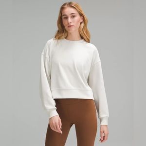 Lululemon Perfectly Oversized Cropped Crew Ribbed Bone 4